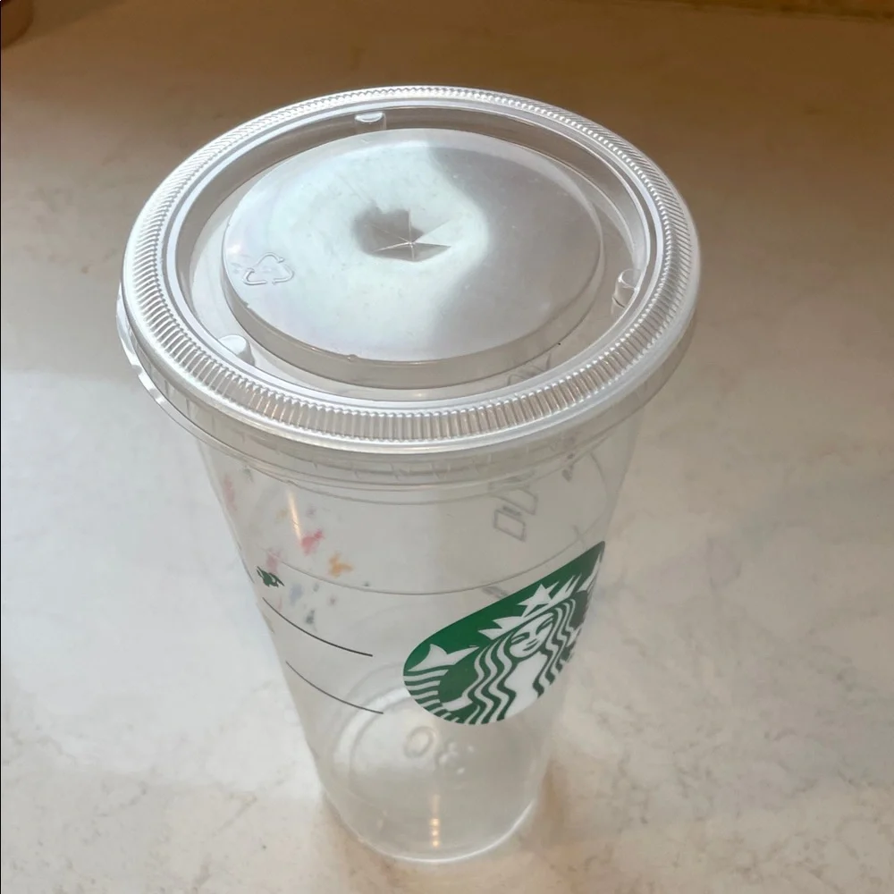 Disney Parks X Starbucks Clear Plastic Reusable Tumbler